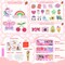 24 Pieces Diamond Art Kits for Kids, Diamond Painting Kits, Arts and Crafts for Kids Ages 6-8-12, Gem Art As Gifts Ideas for Girls Boys, Small Diamond Painting Stickers, Kids Craft Age 6+